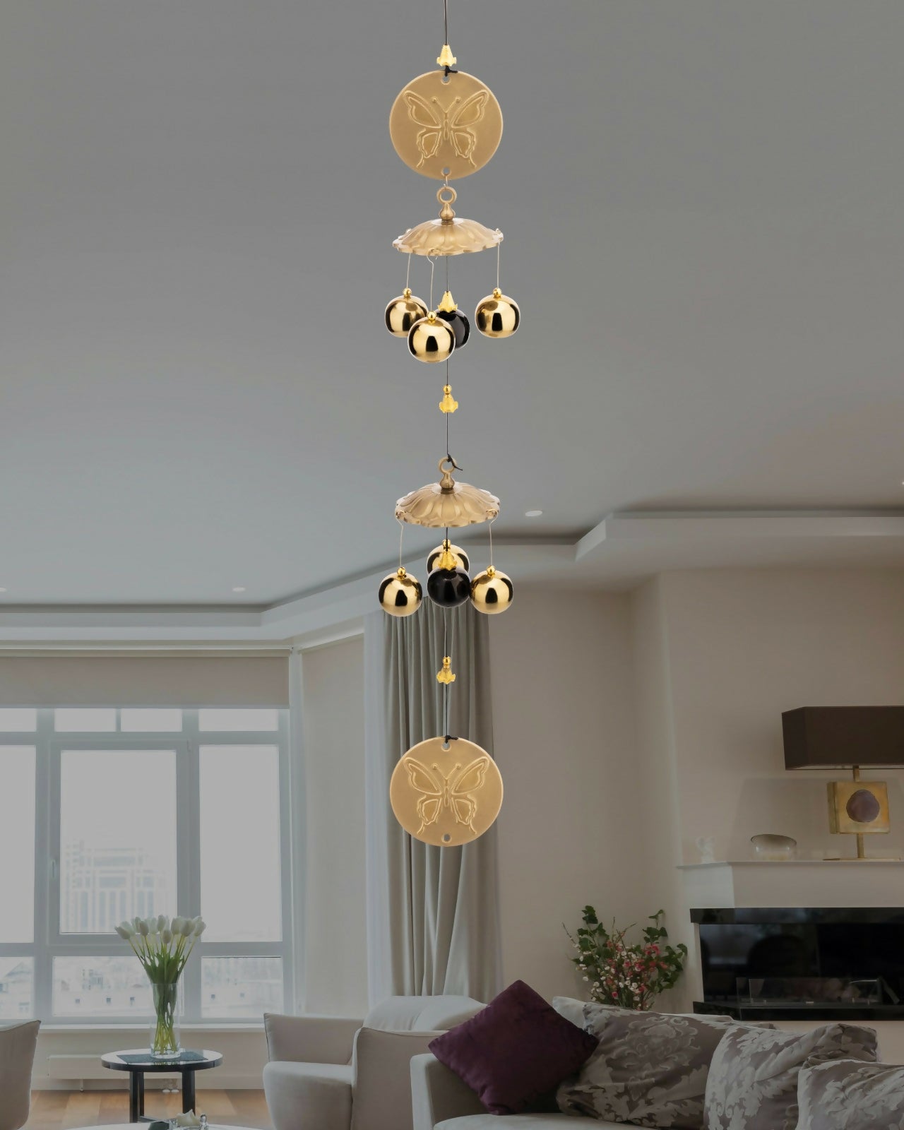 6 Bell House Decorative Hanging Wind Chimes for Home Positive Energy |